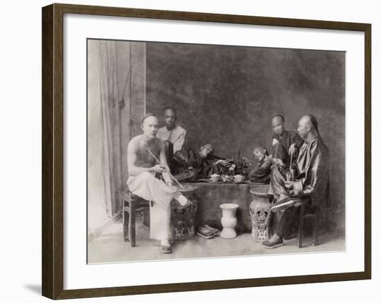 China, Opium Smokers-null-Framed Photographic Print