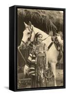 China Poblana in Native Garb with Horse, Mexico-null-Framed Stretched Canvas