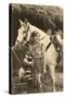 China Poblana in Native Garb with Horse, Mexico-null-Stretched Canvas