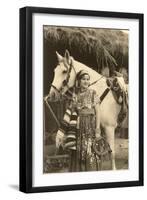 China Poblana in Native Garb with Horse, Mexico-null-Framed Art Print