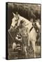 China Poblana in Native Garb with Horse, Mexico-null-Framed Stretched Canvas