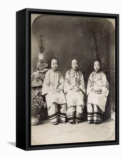 China, Portrait of Young Girls-null-Framed Stretched Canvas