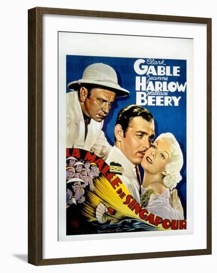 China Seas, Wallace Beery, Clark Gable, Jean Harlow, 1935-null-Framed Photo