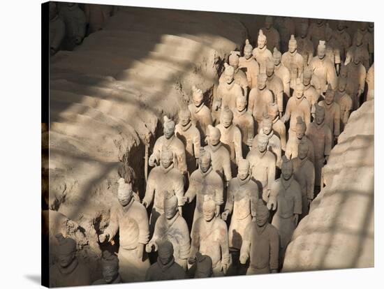 China, Shaanxi, Xi'An, the Terracotta Army Museum, Terracotta Warriors-Jane Sweeney-Stretched Canvas