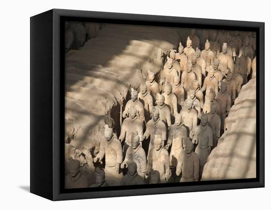 China, Shaanxi, Xi'An, the Terracotta Army Museum, Terracotta Warriors-Jane Sweeney-Framed Stretched Canvas