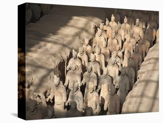 China, Shaanxi, Xi'An, the Terracotta Army Museum, Terracotta Warriors-Jane Sweeney-Stretched Canvas