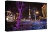 China, Shanghai. Artistic Light Display at Night-Jaynes Gallery-Stretched Canvas