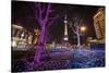 China, Shanghai. Artistic Light Display at Night-Jaynes Gallery-Stretched Canvas