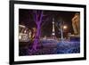 China, Shanghai. Artistic Light Display at Night-Jaynes Gallery-Framed Photographic Print