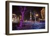 China, Shanghai. Artistic Light Display at Night-Jaynes Gallery-Framed Photographic Print