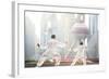 China, Shanghai. Chinese Men Practising Tai Chi on the Bund (Mr)-Matteo Colombo-Framed Photographic Print