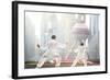 China, Shanghai. Chinese Men Practising Tai Chi on the Bund (Mr)-Matteo Colombo-Framed Photographic Print