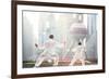 China, Shanghai. Chinese Men Practising Tai Chi on the Bund (Mr)-Matteo Colombo-Framed Photographic Print