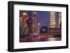 China, Shanghai. Downtown Buildings at Night-Jaynes Gallery-Framed Photographic Print