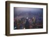 China, Shanghai. Downtown Buildings at Night-Jaynes Gallery-Framed Photographic Print