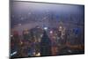 China, Shanghai. Downtown Buildings at Night-Jaynes Gallery-Mounted Photographic Print