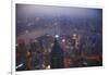 China, Shanghai. Downtown Buildings at Night-Jaynes Gallery-Framed Photographic Print
