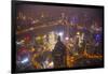 China, Shanghai. Downtown Buildings at Night-Jaynes Gallery-Framed Photographic Print