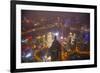 China, Shanghai. Downtown Buildings at Night-Jaynes Gallery-Framed Photographic Print