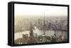 China, Shanghai. Elevated View of the City from World Financial Center Tower-Matteo Colombo-Framed Stretched Canvas