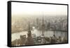 China, Shanghai. Elevated View of the City from World Financial Center Tower-Matteo Colombo-Framed Stretched Canvas