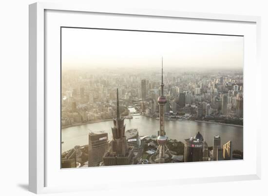 China, Shanghai. Elevated View of the City from World Financial Center Tower-Matteo Colombo-Framed Photographic Print