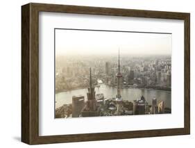 China, Shanghai. Elevated View of the City from World Financial Center Tower-Matteo Colombo-Framed Photographic Print