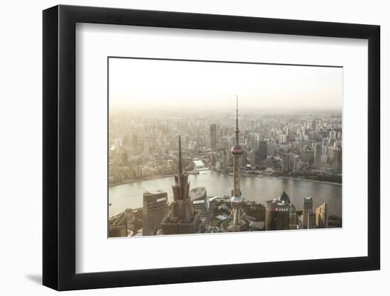 China, Shanghai. Elevated View of the City from World Financial Center Tower-Matteo Colombo-Framed Photographic Print