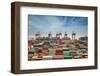 China, Shanghai Harber Container Box, for Lojistic, Transportation, Delivery and Import and Export-anekoho-Framed Photographic Print