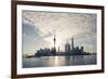 China, Shanghai. Pudong Business District Cityscape at Sunrise-Matteo Colombo-Framed Photographic Print