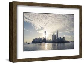 China, Shanghai. Pudong Business District Cityscape at Sunrise-Matteo Colombo-Framed Photographic Print