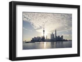 China, Shanghai. Pudong Business District Cityscape at Sunrise-Matteo Colombo-Framed Photographic Print