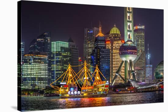 China, Shanghai, Pudong District, Financial District Including Oriental Pearl Tower-Alan Copson-Stretched Canvas