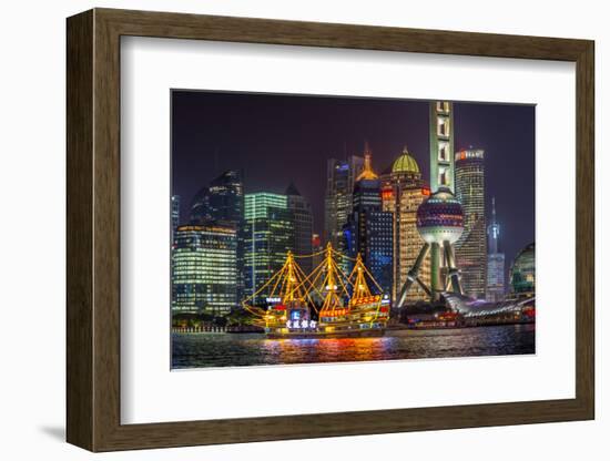 China, Shanghai, Pudong District, Financial District Including Oriental Pearl Tower-Alan Copson-Framed Photographic Print