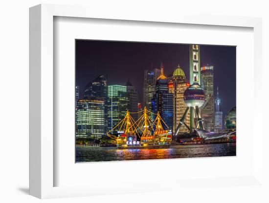 China, Shanghai, Pudong District, Financial District Including Oriental Pearl Tower-Alan Copson-Framed Photographic Print