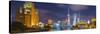 China, Shanghai, Pudong District, Financial District Skyline, Including Oriental Pearl Tower-Alan Copson-Stretched Canvas