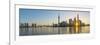 China, Shanghai, Pudong District, Skyline of the Financial District across Huangpu River at Sunrise-Alan Copson-Framed Photographic Print