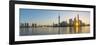 China, Shanghai, Pudong District, Skyline of the Financial District across Huangpu River at Sunrise-Alan Copson-Framed Photographic Print