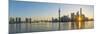 China, Shanghai, Pudong District, Skyline of the Financial District across Huangpu River at Sunrise-Alan Copson-Mounted Photographic Print