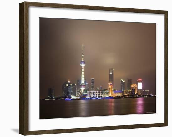 China, Shanghai, Pudong Skyline Across Huangpu River-Gavin Hellier-Framed Photographic Print