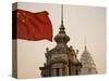 China, Shanghai, the Bund, Chinese Flag-Gavin Hellier-Stretched Canvas