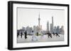 China, Shanghai, The Bund, Group Practicing Tai chi-Steve Vidler-Framed Photographic Print