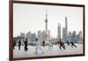 China, Shanghai, The Bund, Group Practicing Tai chi-Steve Vidler-Framed Photographic Print