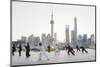 China, Shanghai, The Bund, Group Practicing Tai chi-Steve Vidler-Mounted Photographic Print