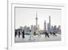 China, Shanghai, The Bund, Group Practicing Tai chi-Steve Vidler-Framed Photographic Print