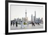 China, Shanghai, The Bund, Group Practicing Tai chi-Steve Vidler-Framed Photographic Print