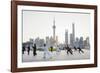 China, Shanghai, The Bund, Group Practicing Tai chi-Steve Vidler-Framed Photographic Print