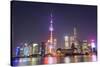 China, Shanghai, The Bund, Pudong Skyline across the Huangpu River-Steve Vidler-Stretched Canvas