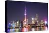 China, Shanghai, The Bund, Pudong Skyline across the Huangpu River-Steve Vidler-Stretched Canvas