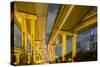 China, Shanghai, Towering Overpass of Yan'An Expressway and City-Paul Souders-Stretched Canvas